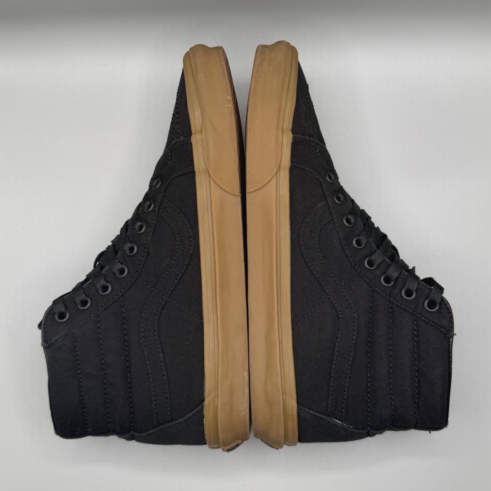Vans Sk8-Hi Black Canvas Gum Sole High Top Sneakers Mens 10 721356 Skater - Picture 11 of 16